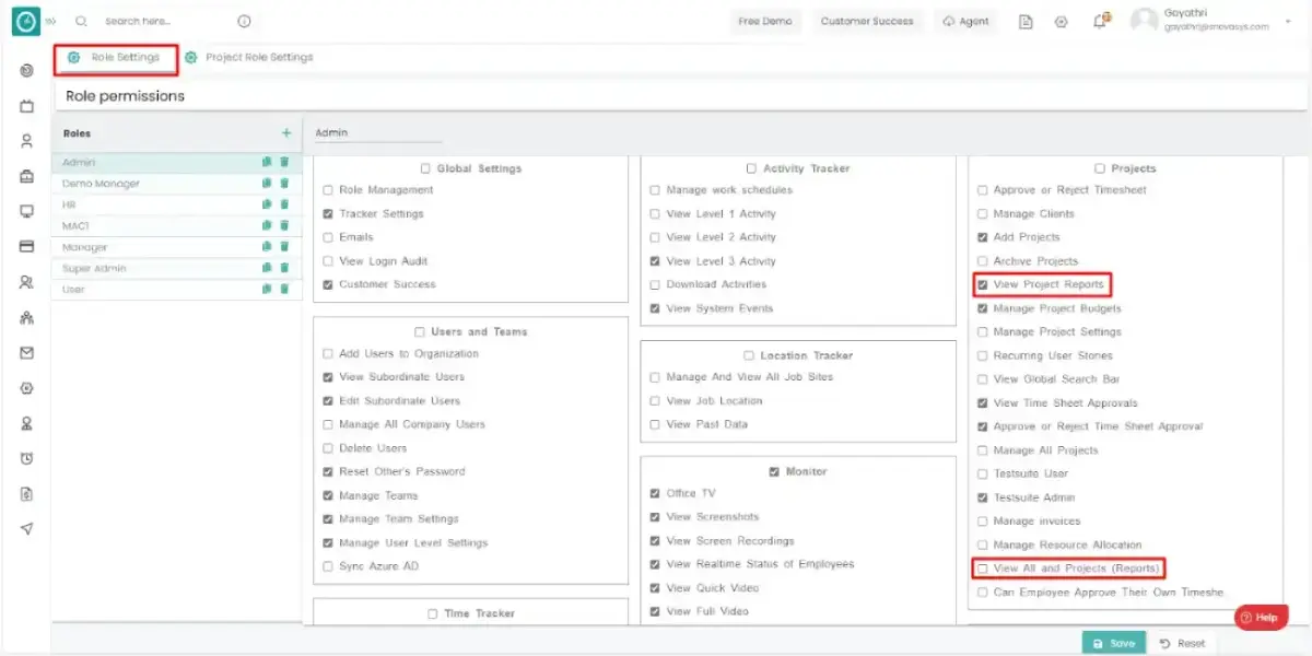 reports projects