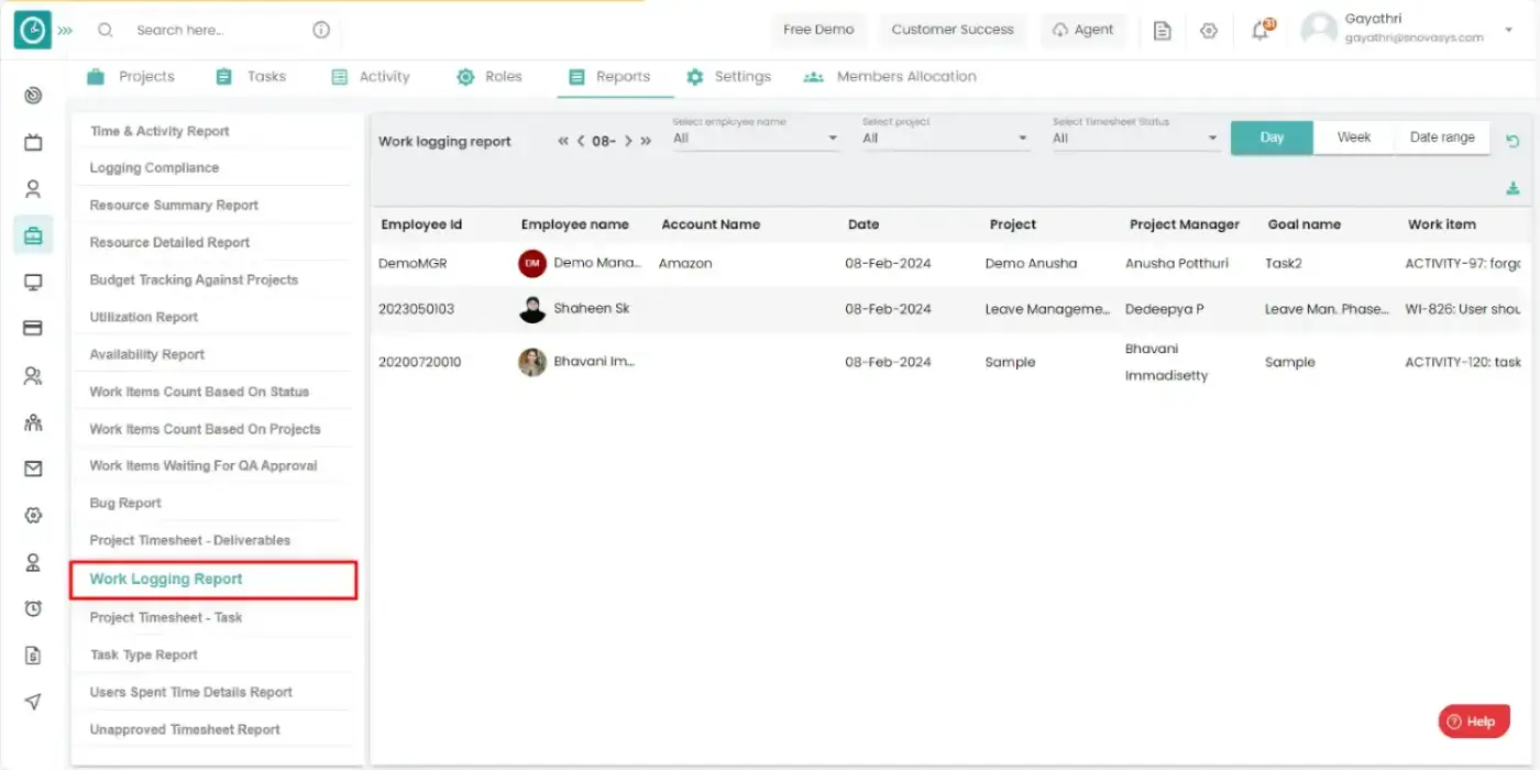 organization projects