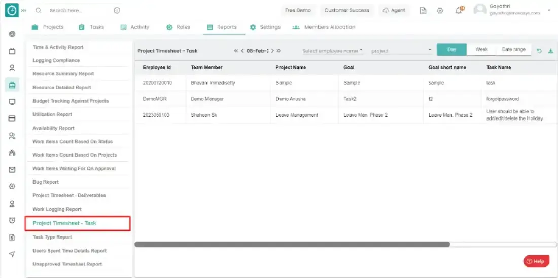 organization projects